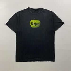 Vintage The Beatles Apple Black Tee